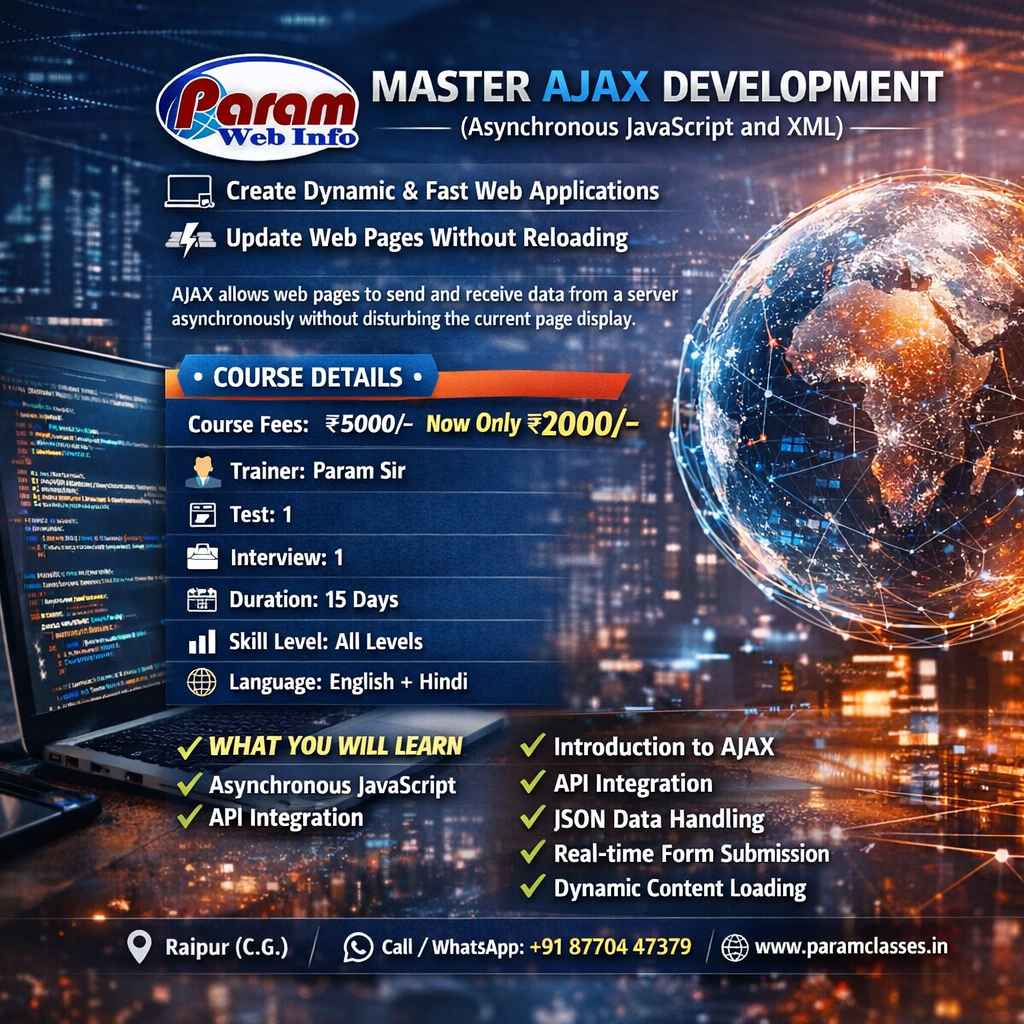 AJAX Development Course in Raipur