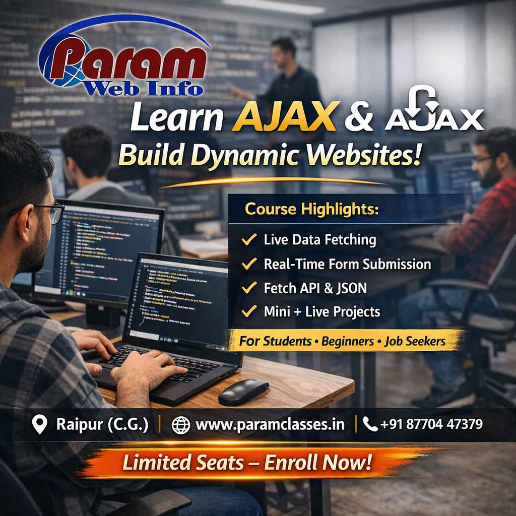 Learn AJAX and Build Dynamic Websites in Raipur