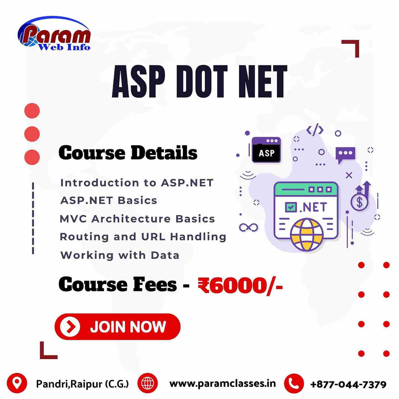  Master ASP.NET with Expert Training at Param Classes in Raipur