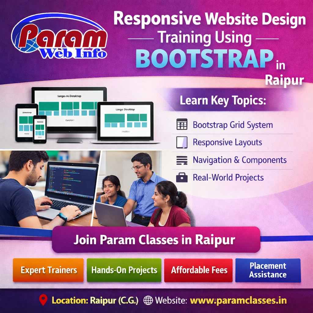 Responsive Website Design Training Using BOOTSTRAP in Raipur