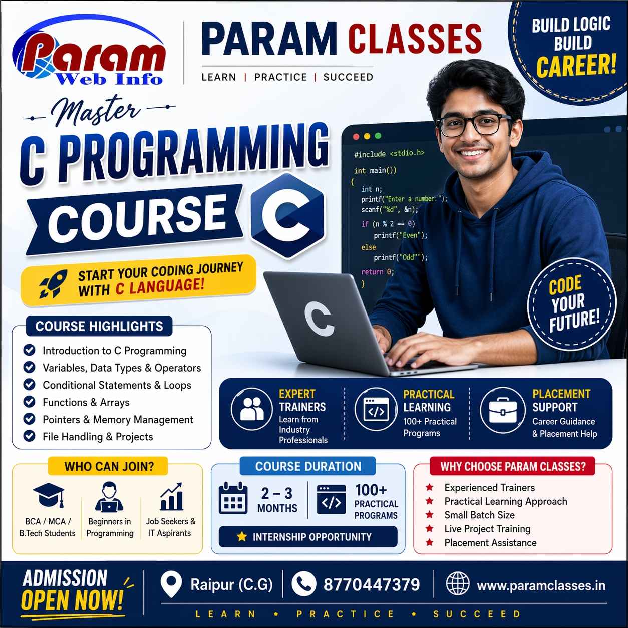 C Programming Course Start Your Coding Journey with Paramclasses