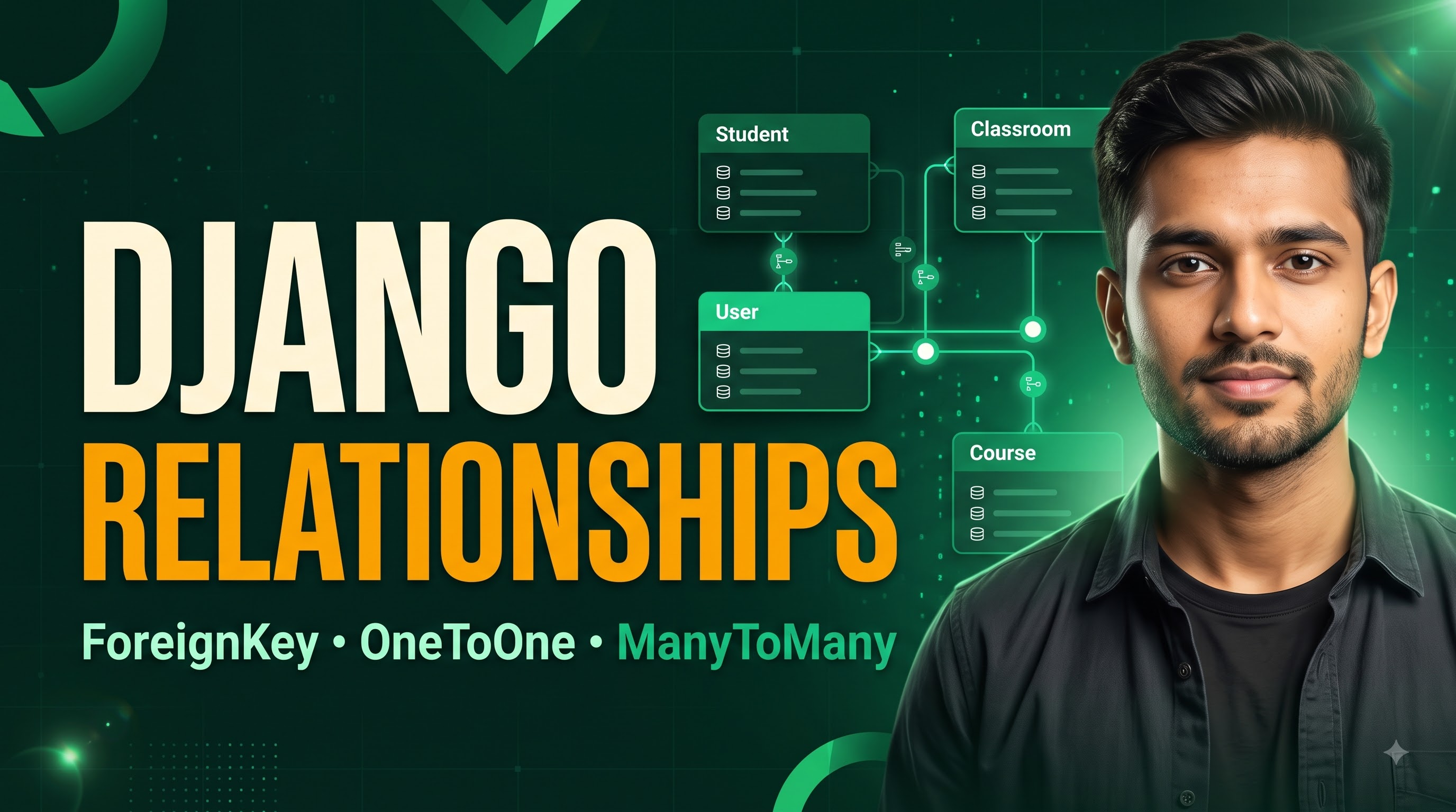 Django Relationships: ForeignKey, OneToOneField, ManyToManyField, and Related Data — Complete Practical Guide