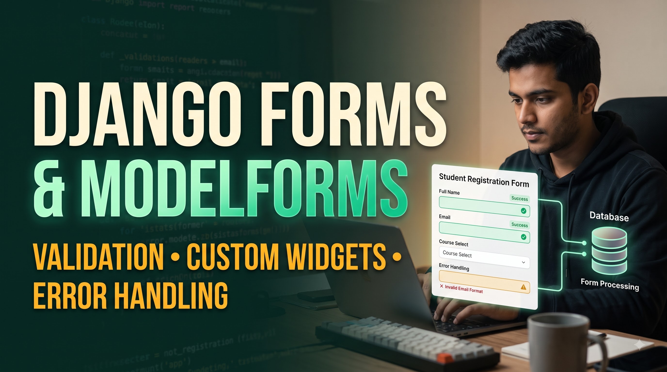 Django Forms and ModelForms: Advanced Validation, Custom Widgets, and Form Handling