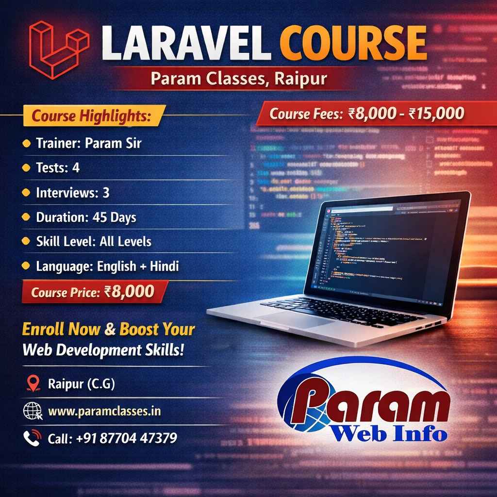 Laravel Framework Course in Raipur