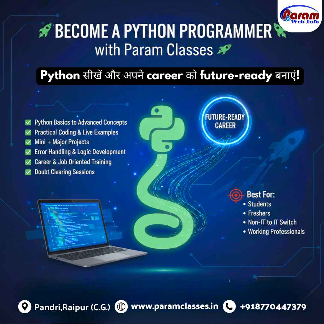 Become a Python Programmer with Paramclasses in Raipur