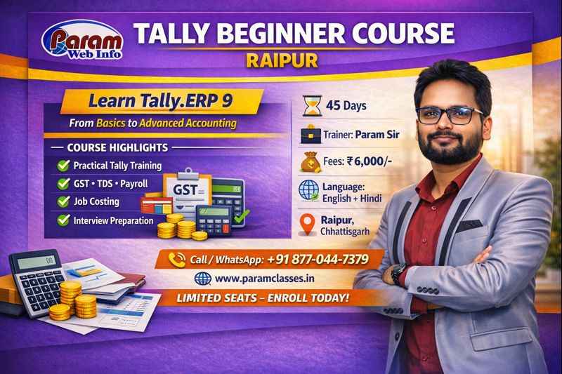 Best Tally ERP 9 Training Institute in Raipur