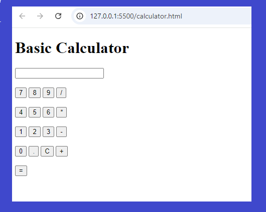 Design a Basic HTML Calculator