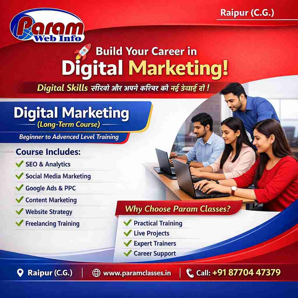 Build Your Career in Digital Marketing with Paramclasess in Raipur