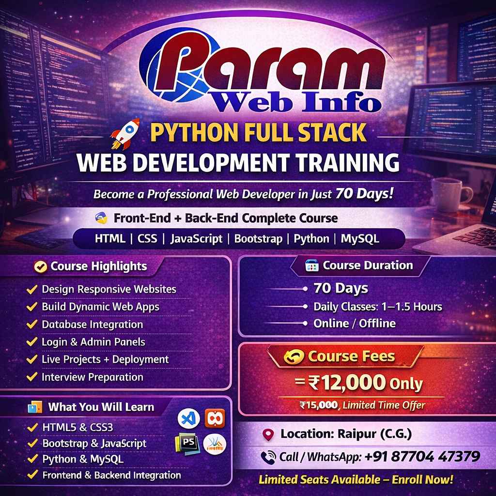 Paramclasses Python Full Stack Course Guide