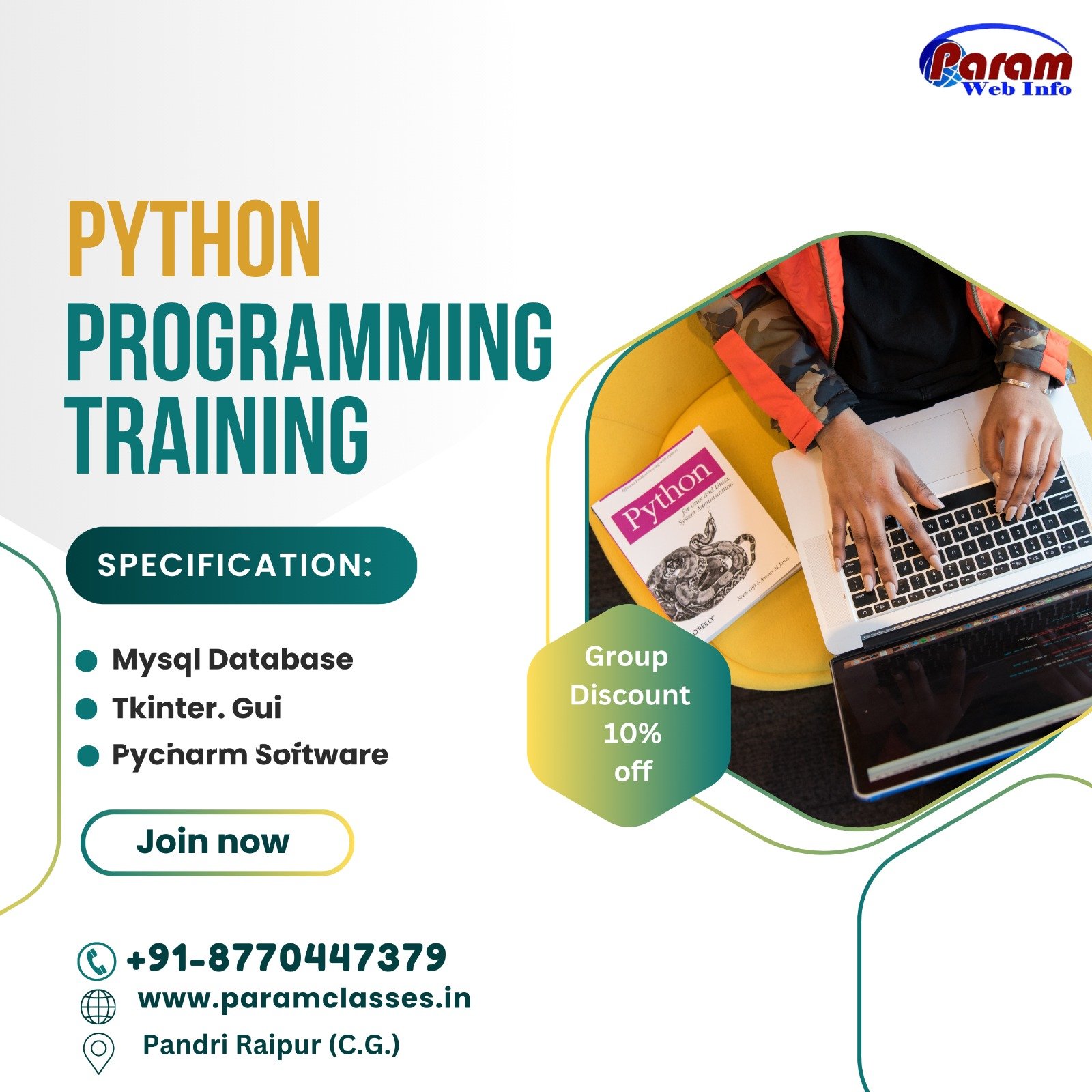Python training programs are designed to equip learners with the skills and knowledge in Raipur Chhattisgarh